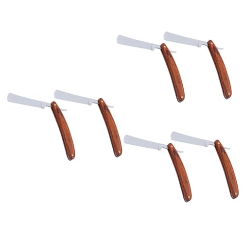 VALICLUD 3 Sätze Farbiger Holzrasierer Doppelt Handhaben Klingen Rasieren Rasierapparat Werkzeug Herrenrasierer Rasierer Für Männer Rasiermesser Männer Brown 2 Stücke * 3 von VALICLUD