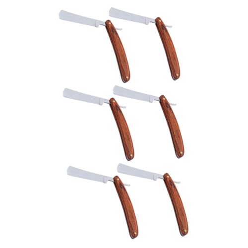 VALICLUD 3 Sätze Farbiger Holzrasierer Klingen Rasieren Handhaben Rasierapparat Doppelt Werkzeug Herren Rasiermesser Rasierer Für Männer Rostfreier Stahl Brown 2 Stücke * 3 von VALICLUD