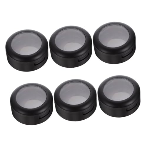 VALICLUD 3 Sätze Lidschatten-Box Tragbares Lidschattenetui Behälter Für Lidschatten Auge Leere Lidschattenschachteln Musterboxen Für Make-up-Puder Plastik Black 6 Stück * 3 von VALICLUD