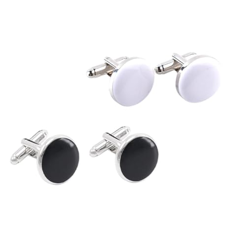 VALICLUD 3 Sätze Manschettenknöpfe Hemdknopf Kleiderverschlüsse Trauzeugen Männer Schmuck Men Accessories Hochzeitsdeko Kleidung Accessoires Ärmelknopf Aus Legierung Black 2 Paare * 3 von VALICLUD