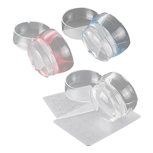 VALICLUD 3sätze Nagelstempel Nagelstempelplatte Mit Schaber Nail Art Stempel Aus Hochwertigem Material Für Einfache Maniküre-gestaltung Zu Hause Salon von VALICLUD