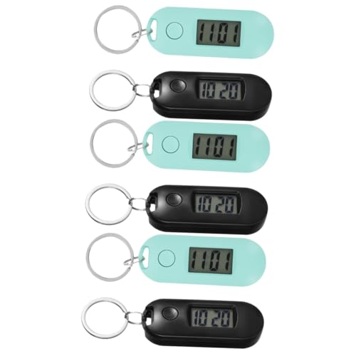 VALICLUD 6stücke Digitale Schlüsselanhängeruhr Für Kreative Leise Farbenfrohe Taschenuhren Für Schüler Praktische Prüfungsuhren Für Schule Und Alltag von VALICLUD