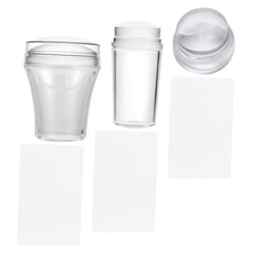 VALICLUD 3 Sätze Siegelsatz siegelstempel Nagelpolitur Nagelknipser Briefmarke Werkzeugstempel für Nägel Nagelstempel Maniküre-Stempel Nagelprägeplatten Plastik Transparent von VALICLUD