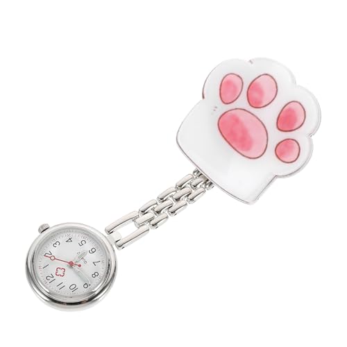 VALICLUD 3 Sätze Taschenuhr kreative Uhr Knöchelwärmer Watches uhrenwender Damenuhr Cartoon hängende Uhr Cartoon Brustuhr Revers Katzenpfote verknüpfte Liste Anschauen Fräulein von VALICLUD