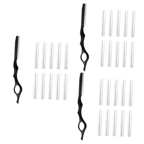 VALICLUD 3 Sets Dünne Messer Haar Hause Haarschnitt Kit Haarschnitt Rasiermesser Haar Schneiden Rasiermesser Schwarz Edelstahl von VALICLUD