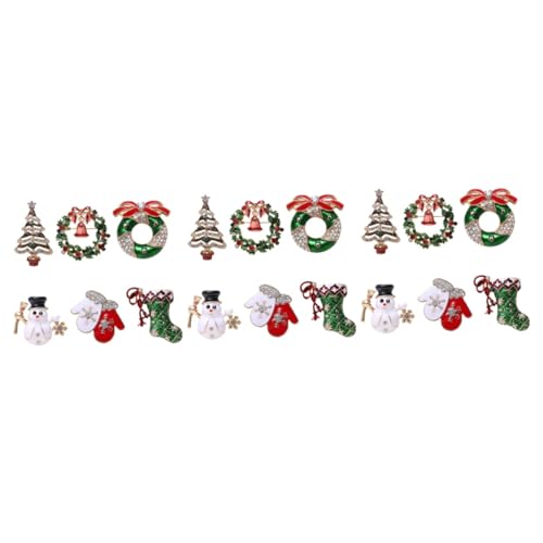 VALICLUD 3 Sets Mit 6 Weihnachtsbroschen Pride Month Anstecknadeln Weihnachtsbaum Anstecknadeln Weihnachtsschmuck Anstecknadeln Doppeltes Brillenetui Hut Anstecknadeln Party Leckerli von VALICLUD