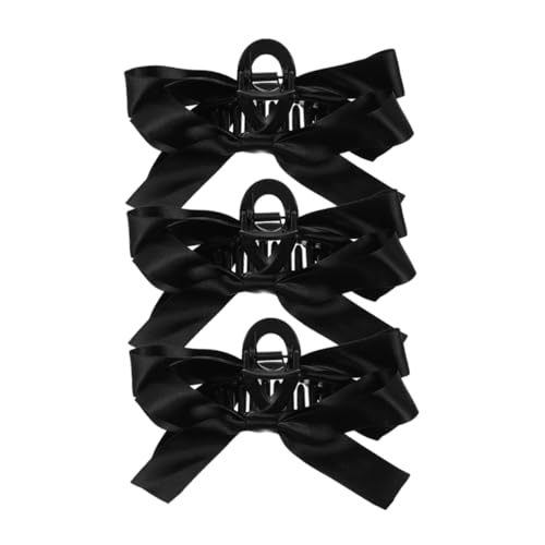 VALICLUD 3 Stck. Schleife Haarnadel Haarklammern Haarkrallen Haarspangen mit Schleifen Frauenhaarclip Haarklammer für Mädchen Kieferklammern für Haare Bogenklemme Polyester Schwarz VALICLUD 3 Stck. Schleife Haarnadel Haarklammern Haarkrallen Haarspangen mit Schleifen Frauenhaarclip Haarklammer für Mädchen Kieferklammern für Haare Bogenklemme Polyester Schwarz von VALICLUD