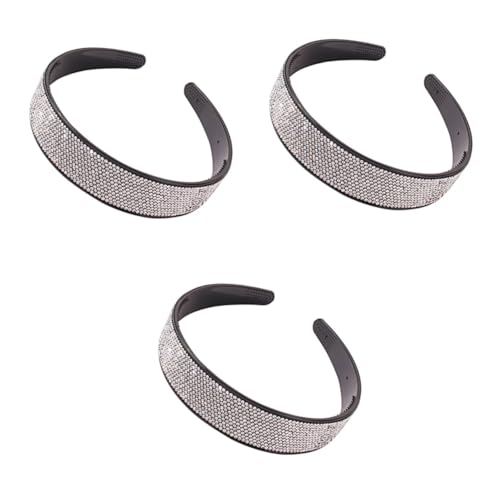 VALICLUD 3 Stk frauen stirnband haarschmuck für damen haarzubehör für damen Yoga-Stirnband mädchen stirnbänder Haarbänder Kristall-Stirnband Hochzeit Stirnband gezahnt Haarnadel Fräulein von VALICLUD