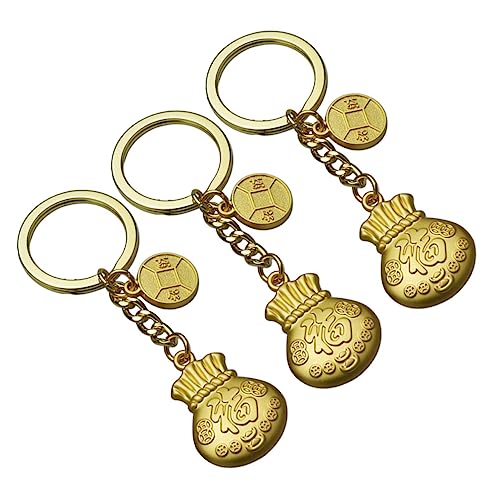 VALICLUD 3 Stücke Set Keychain Decor Neue Jahr Keychain Ornament Mode Chinesische Tasche Goldene von VALICLUD