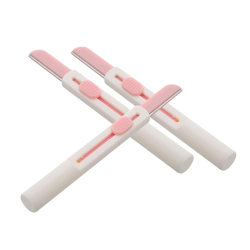 VALICLUD 3Stücke Teiliges Augenbrauenrasierer für Damen und Herren Einziehbarer Augenbrauen Trimmer mit Präzisen Mikromesh-klingen Tragbares Design für Unterwegs Langlebige Materialien von VALICLUD