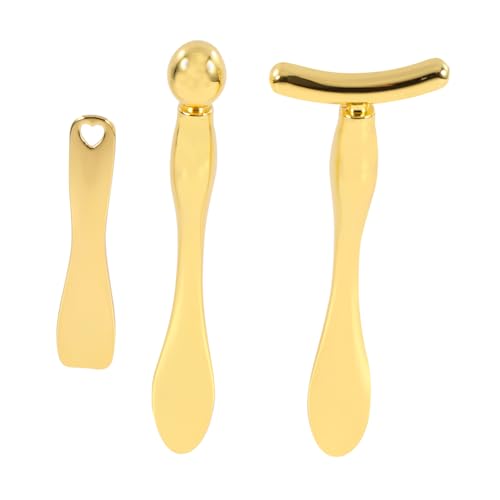 VALICLUD 3 Stück Augencreme Augenmassage Werkzeug Roller Gesichtscreme Löffel Augencreme Schaufel Make Up Augencreme Löffel Metall Make Up Löffel Augenmassage Löffel von VALICLUD