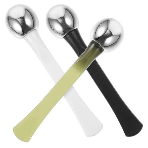 VALICLUD 3 Stück Augenmassage Sticks Multifunktionale Make Up Löffel für Augencreme und Gesichtsmaske Kompakte Schönheitswerkzeuge für Hautpflege Dunkelgrün von VALICLUD