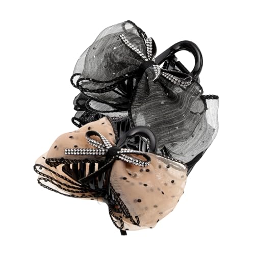 VALICLUD 3 Stück Bogenclip große haarklammer Brautjungfer große Haarschleife französische haarspange Brauthaarclip Haarspangen schnappen Bowknot-Klauenclips Schleifenclips für Frauen Harz von VALICLUD