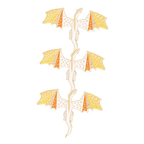 VALICLUD 3 Stück Dinosaurier Broschen aus Metall Emaillierte Anstecknadeln für Kleidung Taschen Schals Langlebige Dekorative Pins als Geschenk für Dinofans Sicherer Halt Vielseitig von VALICLUD