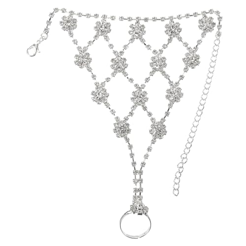VALICLUD 3 Stück Edelsteinperlen Korsage Handgelenkriemen Wraps Ansteckblume Handkette mit Rhinestone Handkette für besondere Anlässe Armbänder mit Ringen befestigt Handketten Strasssteine von VALICLUD