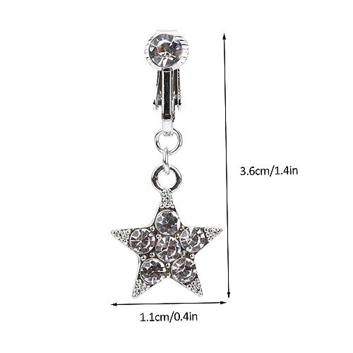VALICLUD 3 Stück Falsche Bauchnabelringe aus Edelstahl Dangle Bauchnabelpiercing Schmuck schmerzfrei Leicht und angenehm für Damen Modische Körperschmuck Alternative von VALICLUD