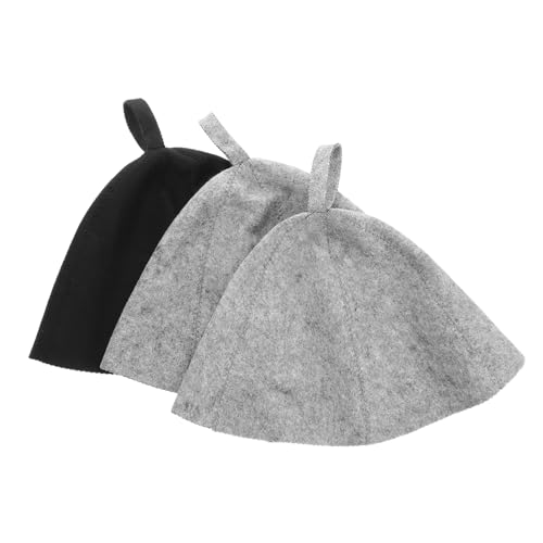 VALICLUD 3 Stück Filz Saunahut für Damen und Herren Schnelltrocknend Weicher Haarprotektor Traditioneller Russischer Banja Dampfbad Hut Vielseitig für Sauna Dampfbad und Zuhause Einfache von VALICLUD