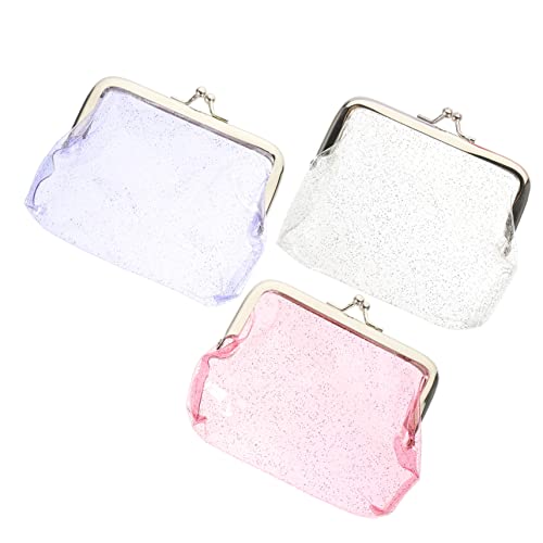 VALICLUD 3stücke Transparente Geldbörse Aus Kleine Münztasche Für Damen Leicht Tragbar Für Kleingeld Und Schlüssel Für Party Strand Und Shopping von VALICLUD