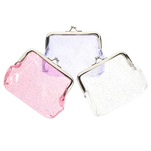 VALICLUD 3stücke Transparente Geldbörse Für Damen Mädchen Mit Münzfach Multifunktions Tasche Zum Aufbewahren Von Kleinigkeiten Schlicht Und Elegant Leicht Zu Reinigen von VALICLUD