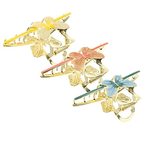 VALICLUD 3 Stück Große Haarklammer mit Schmetterlingen Teiliges aus Rutschfest für Dickes Haar Perfektes Haaraccessoire für Damen von VALICLUD