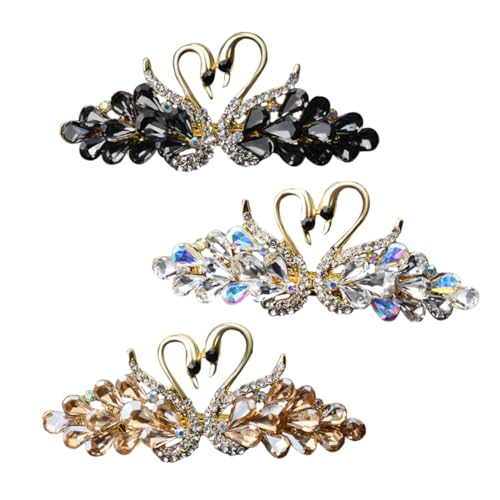 VALICLUD 3stücke Vintage Haarspangen Mit Glitzer Für Damen Haarschmuck Mit Strasssteinen Haarspangen Für Hochzeit Und Abendkleid Funkeln Und Elegant von VALICLUD