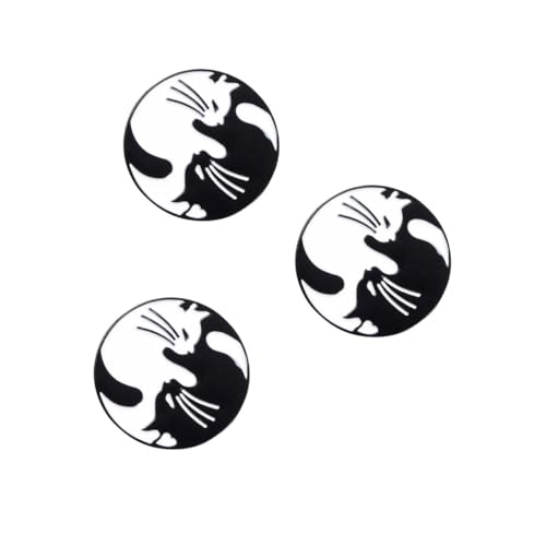 VALICLUD 3 Stück Katzenbrosche Kätzchen Ornament Schwarze Katze Kätzchen Brosche Anstecknadeln Katzen Tierbrosche Cartoon Brosche Kleine Brosche Jeans Brosche von VALICLUD