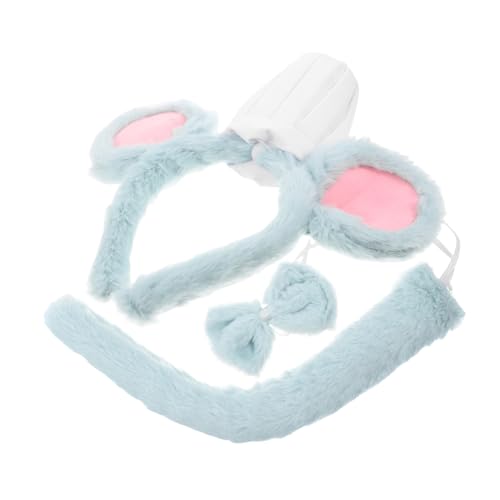 VALICLUD 3 Stück Kostüm Set Teilig mit Haarreif Mäuseohren Kleinem Mäuseschwanz und Schleife Weiches Tierkostüm Zubehör für Damen Halloween Cosplay und Themenpartys in Grün VALICLUD 3 Stück Kostüm Set Teilig mit Haarreif Mäuseohren Kleinem Mäuseschwanz und Schleife Weiches Tierkostüm Zubehör für Damen Halloween Cosplay und Themenpartys in Grün von VALICLUD