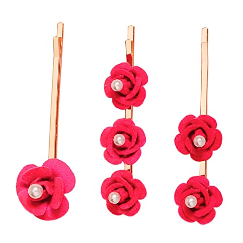 VALICLUD 3 Stück Perlen Blumen Haarspange Für Mädchen Styling Dekorationen Hochzeitsstil Rosen Nadel Für Haare Party Rosen Blumen Braut Haar Accessoires Brautjungfern von VALICLUD