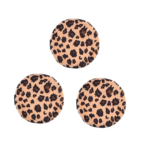 VALICLUD 3 Stück Puderquaste für Frauen Pads Gepard Puste machen Puderapplikator kleine Puderquaste Make-up-Entferner Puderquaste Make -up -Vorräte Beflocktes Tuch Leopard Zufällige Farbe von VALICLUD