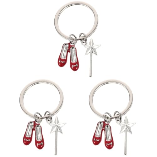 VALICLUD 3 Stück Tanzschuh Schlüsselanhänger Ballett Schuppen Schlüsselanhänger Großer Feenstab Anhänger Kleine von VALICLUD