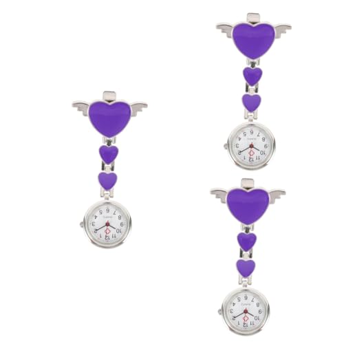 VALICLUD 3stücke Kreative Pflegeuhr Für Leichte Taschenuhr Mit Großem Ziffernblatt Für Einsatz Im Gesundheitswesen Sicher Und Praktisch Geeignet Für Damen Und Studenten von VALICLUD