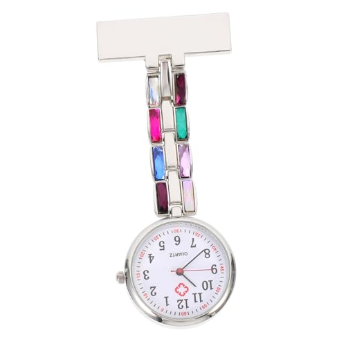 VALICLUD 3stücke Krankenschwesteruhr Mit Wasserstein-Design Praktische Clip-Uhr Für Pflegekräfte Tragbare Taschenuhr Mit Stabilem Halt Für Ärzte Und Studenten Quarzwerk Elegantem Stil von VALICLUD