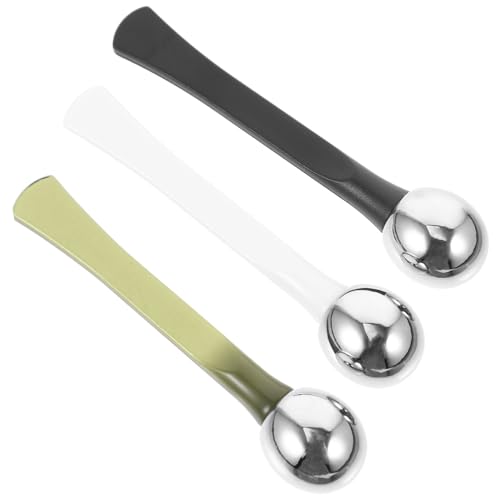 VALICLUD 3 Stück Teiliges Augenmassage Stick mit Löffel Doppelseitiger Kosmetikspatel für Hautcreme Make Up Tool Tragbar Geeignet für Salon Beauty und Gesichtsmaske Anwendung von VALICLUD