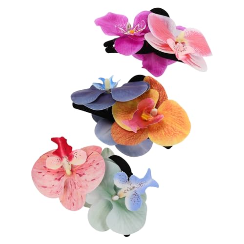 VALICLUD 3 Stück Teiliges Boho-orchideen Haarspangen Künstliche Phalaenopsis Blüten Leichter Kunststoff Sicherer Halt Tropisches Design für Strandhochzeiten Sommerfest Frisuren Damen von VALICLUD