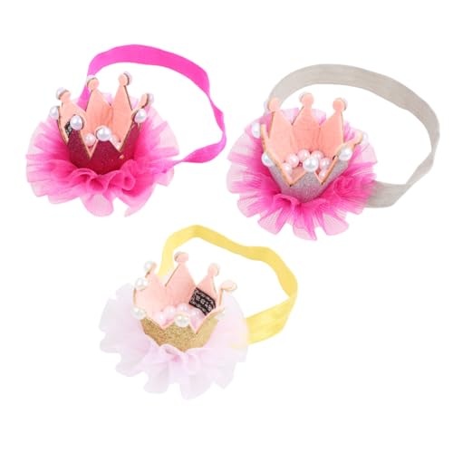 VALICLUD 3 Stück Teiliges Haarband Set für Krone mit Netzstoff und Silber Modisches Haarschmuck für Junge Mädchen für Partys und Fotoshootings von VALICLUD