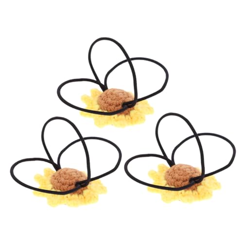 VALICLUD 3 Stück Teiliges Haargummis mit Sonnenblumen Design Elastische Haarbänder aus Baumwolle Handgefertigte Haarschmuck für Damen Vielseitig Einsetzbar als Haarband oder Armband VALICLUD 3 Stück Teiliges Haargummis mit Sonnenblumen Design Elastische Haarbänder aus Baumwolle Handgefertigte Haarschmuck für Damen Vielseitig Einsetzbar als Haarband oder Armband von VALICLUD
