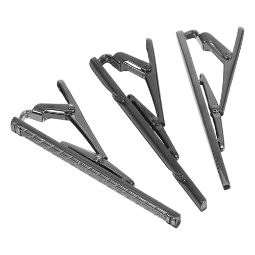 VALICLUD 3 Stück Teiliges Herren Krawattenklammer aus Schwarzem Graviertem Kupfer Langlebige Elegante Krawattenclips für Business Hochzeit Bankett und Formelle Anlässe von VALICLUD
