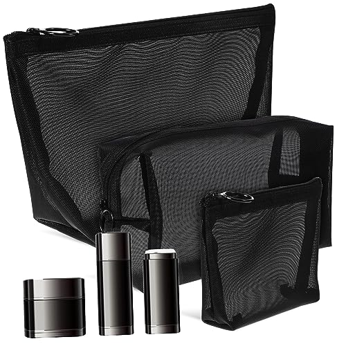 VALICLUD 3stücke Netz Make-up-Tasche Mit Reißverschluss Reise-kulturbeutel Aus Nylon Kleine Kulturtasche Für Damen Aufbewahrungstasche Zum Organisieren Kompakt Und Tragbar Für Reisen von VALICLUD