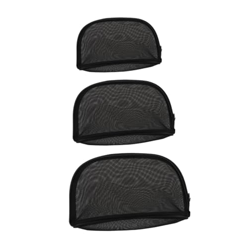 VALICLUD 3 Stück Teiliges Kosmetiktaschen aus Transparentem Netzstoff Leichte Kompakte Schminktaschen für Damen Vielseitiger Reise Organizer für Make Up Pinsel und Pflegeprodukte in Groß von VALICLUD