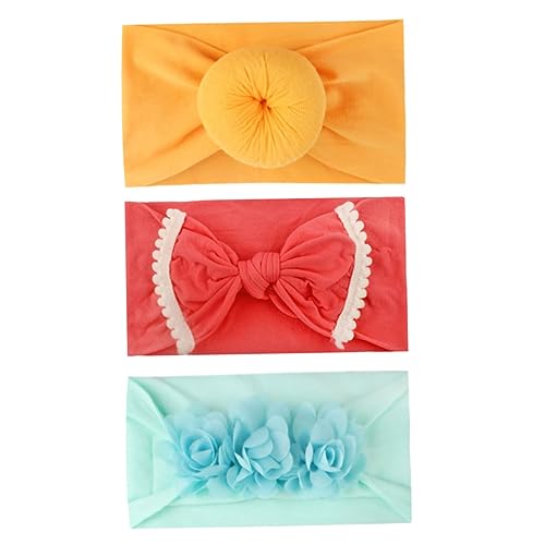 VALICLUD 3 Stück Teiliges Set Elastische Haarschmuck für Entzückende Haarschleifen Chiffonblume und Donut für Junge Mädchen und Kleinkinder Kopfbedeckung und Haaraccessoire von VALICLUD