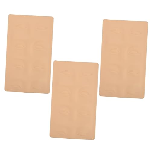 VALICLUD 3 Stück Teiliges Silikon Übungshaut für Eyeliner Tattoo Simulierte Haut für Microblading Training für Anfänger und Profis Realistisches Gefühl Wie Echte Haut von VALICLUD