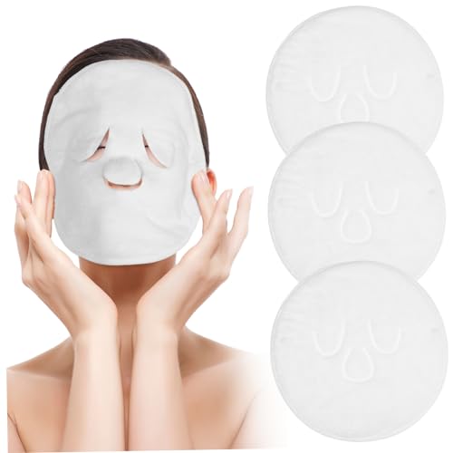 VALICLUD 3 Stück Wärmemaske Gesichtsmaske Schutzmaske Gesichtsdampferhandtuch Heiße Kompressen-Gesichtshandtuchmasken Gesichtstücher Maskenblatt Handtuch Gesichtsdampftuch -Baumwolle von VALICLUD