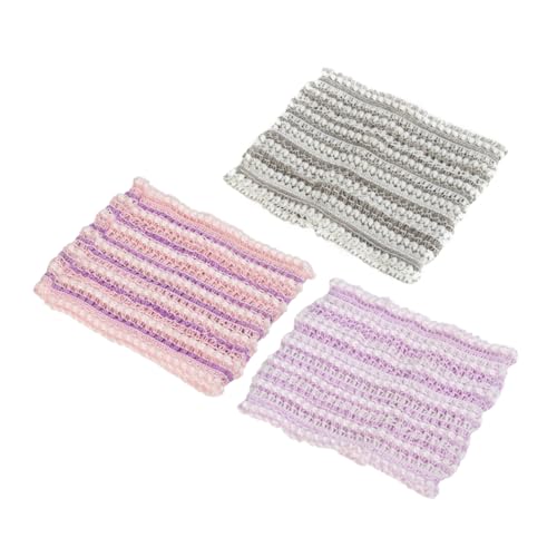 VALICLUD 3 Stück Wasch Haarband für Gesichtsreinigung Verstellbares Netz Stirnband für Damen Beauty Spa Gesichtsstirnband Dehnbar für Hautpflege und Duschen von VALICLUD