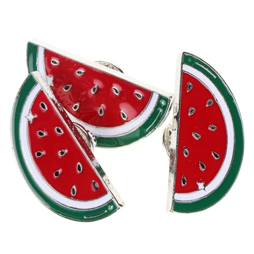 VALICLUD 3 Stück Wassermelonen Broschen Legierung Bunte Cartoon Anstecknadeln für Revers Strickjacken Clip Accessoires für Damen Fruchtiger Look Vielseitig Einsetzbar von VALICLUD