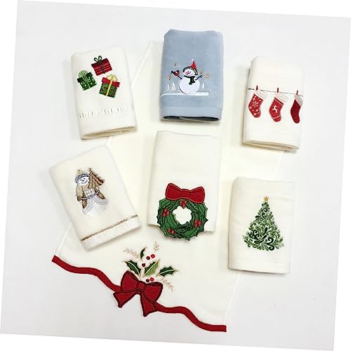 VALICLUD 3 Stück Weihnachtliches Gesichtstuch Besticktem Weihnachtsbaum Weiches Langlebiges Handtuch für Badezimmer Kreative Weihnachtsdekoration und Geschenkidee von VALICLUD