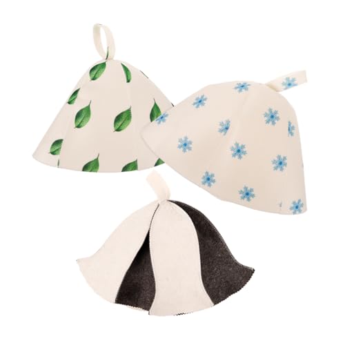 VALICLUD 3stücke Filz Sauna Hut Für Herren Badehut Aus Filz Saunahut Für Sauna Und Dusche Bequemer Saunahut Für Bad Badezimmerzubehör von VALICLUD