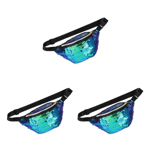 VALICLUD Glitzernde Pailletten Gürteltasche Für Damen - Ideal Für Sport Reisen Und Alltag Leicht Und Praktisch Für Handy Geldbörse Und Schlüssel Grün von VALICLUD