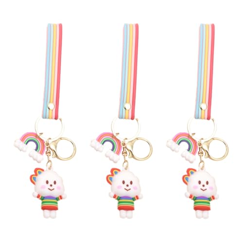 VALICLUD 3stücke Kreativer Regenbogen Schlüsselring Für Auto Handtaschen- Und Schlüsselanhänger Für Frauen Als Mit Strapazierfähigem von VALICLUD