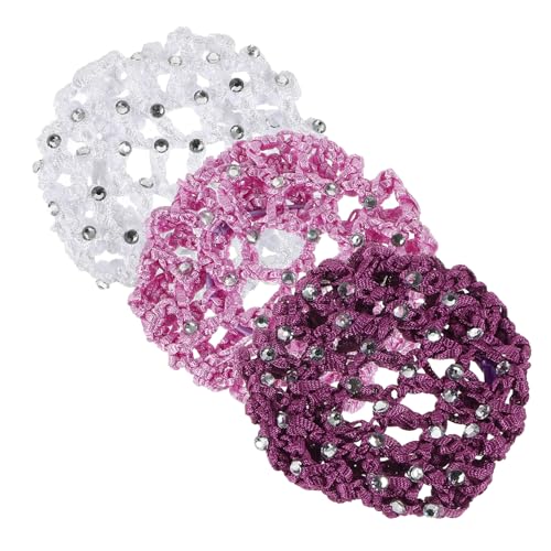 VALICLUD 3 Teiliges Haarnetz Für Dekoration Ballett Haarnetze Für Tanz Dutts Haar Dutts Damen Accessoires Haarnetze Für Dutts Haar Dutt Netz Damen Mesh Dutt Haarnetz Dutt Abdeckung von VALICLUD