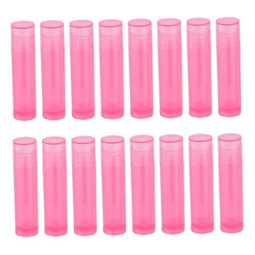 VALICLUD 30 Stück Nachfüllbare Lippenpflegestifthülsen Zum Selbstbefüllen DIY Lip Balm Tubes Leichte Leere Kosmetik Lipgloss Behälter Praktisch Tragbar Rosa von VALICLUD